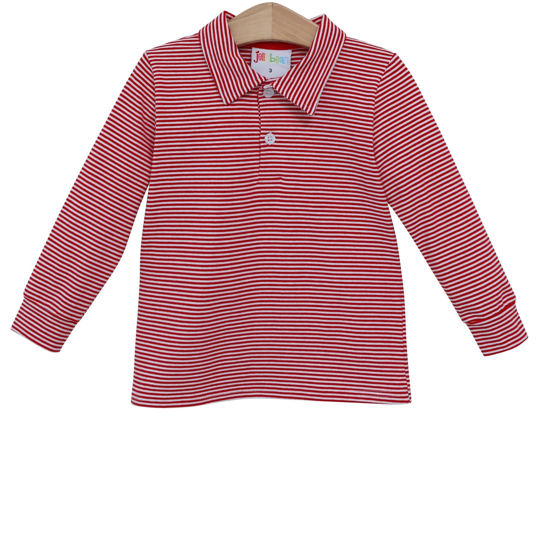 Michael LS Polo- Red Stripe