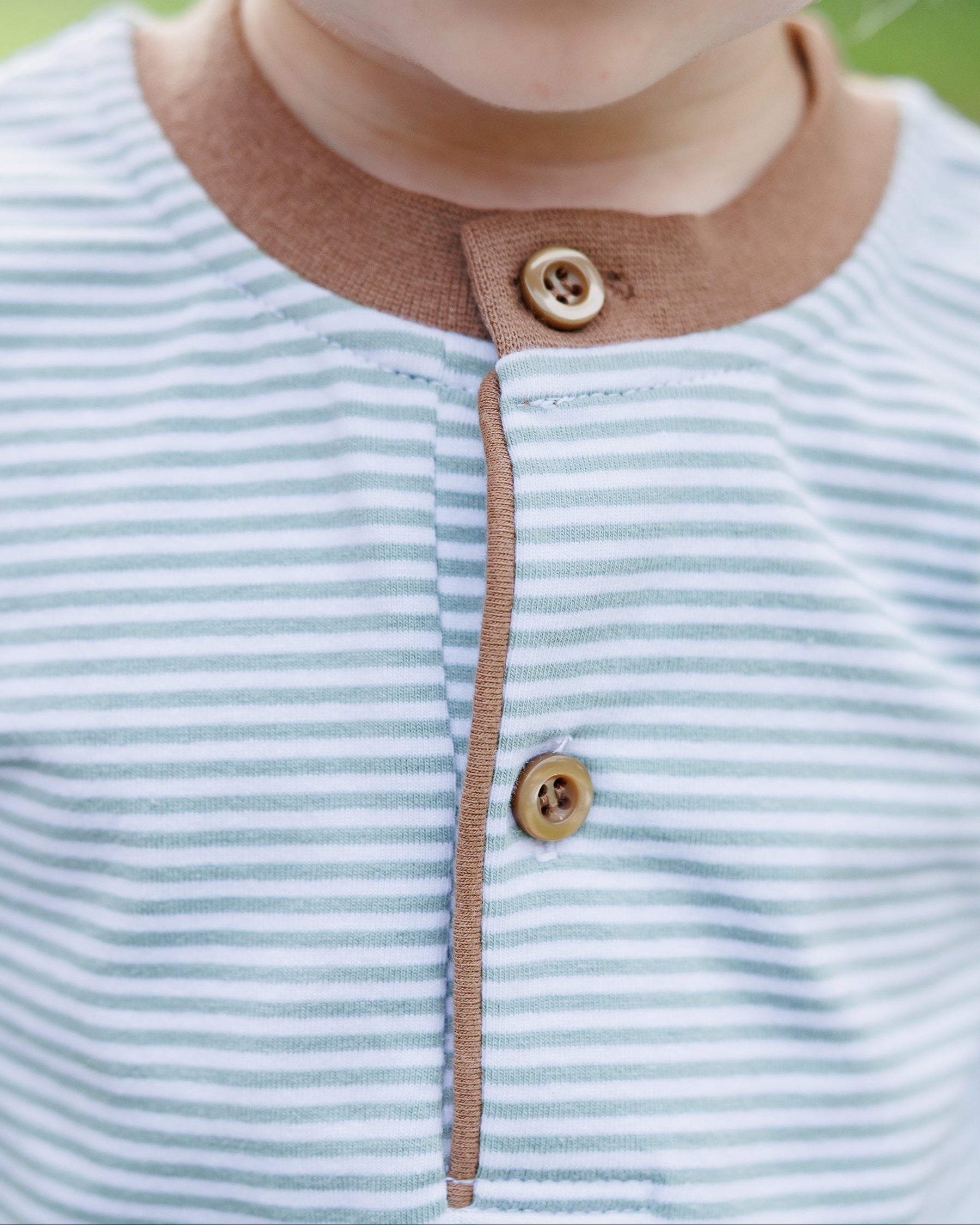 Nathan Bubble- Dusty Sage Stripe / Light Brown
