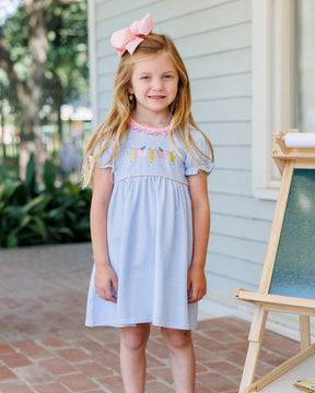 Pencil Garland Scallop Dress