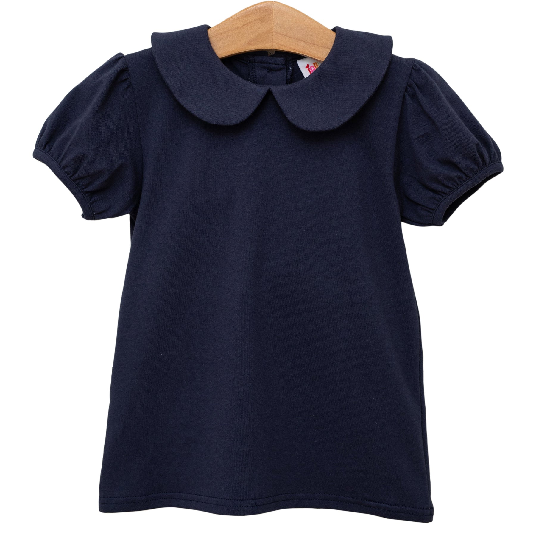 Peter Pan Collar Top: Navy & White