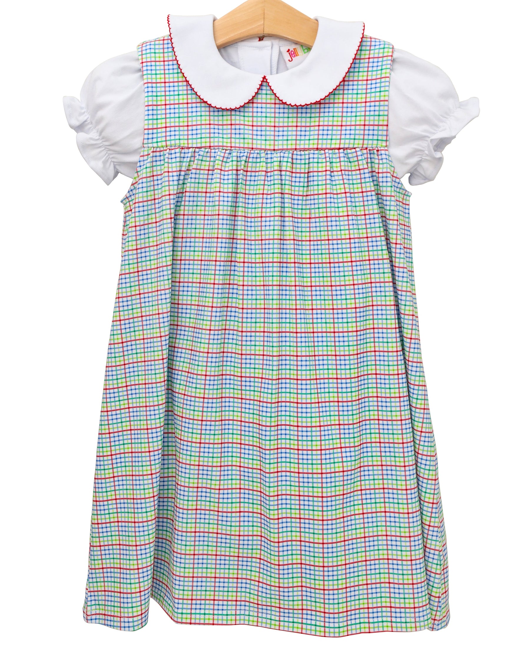Primary Plaid Jumper Set