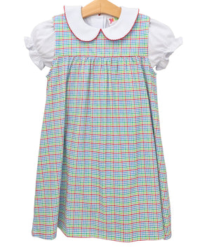 Primary Plaid Jumper Set