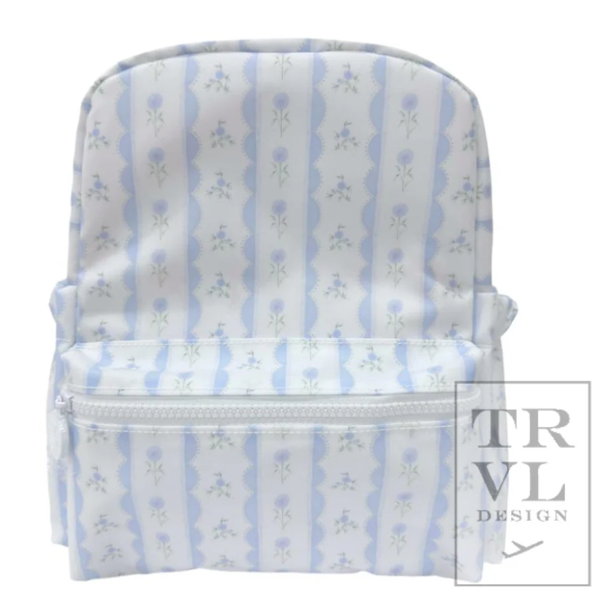 TRVL Mini Backer- Blue Ribbon Floral