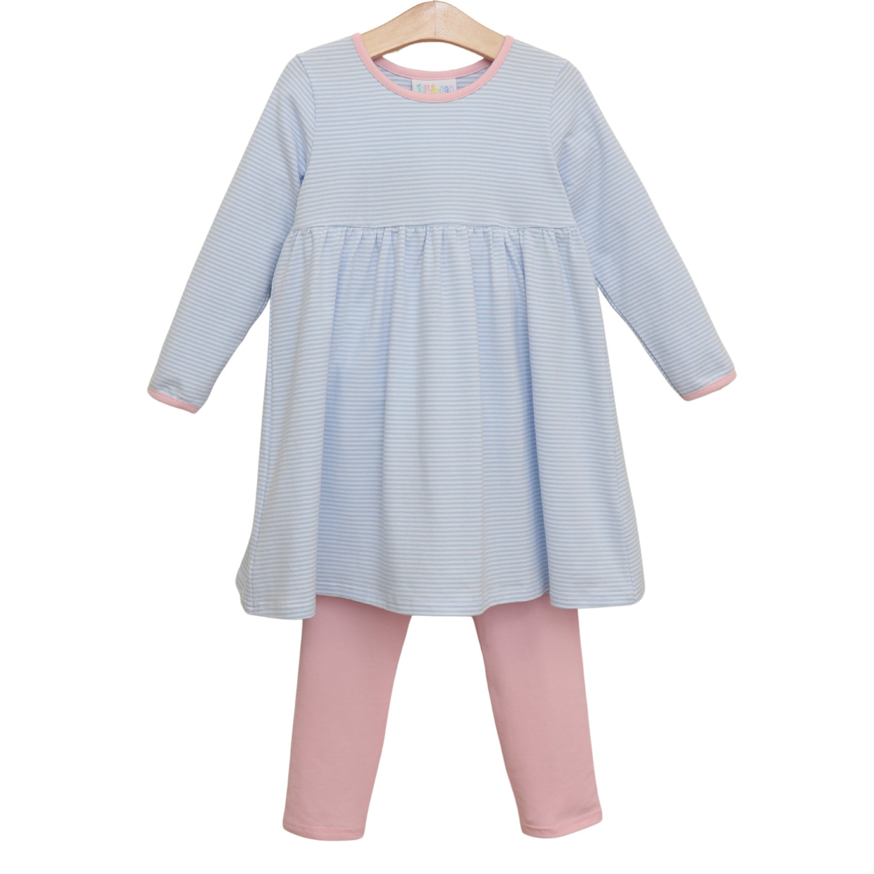 Sadie Pant Set- Light Blue Stripe / Light Pink