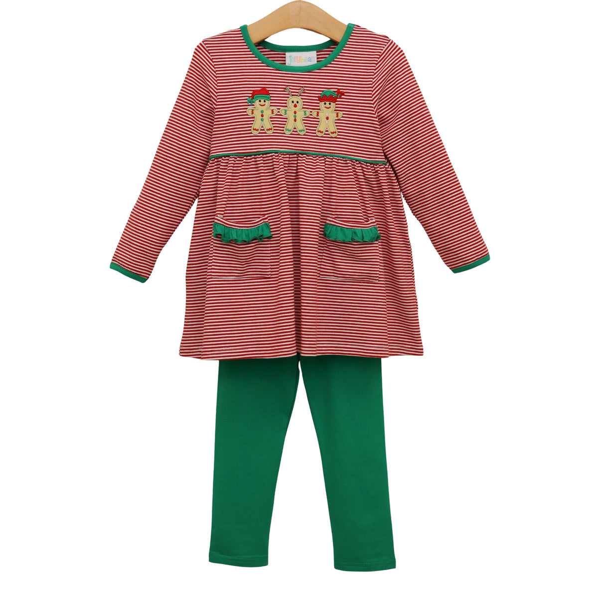 Santa's Sweet Helpers Ruffle Pants Set
