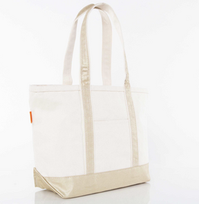 Medium Classic Metallic Canvas Tote