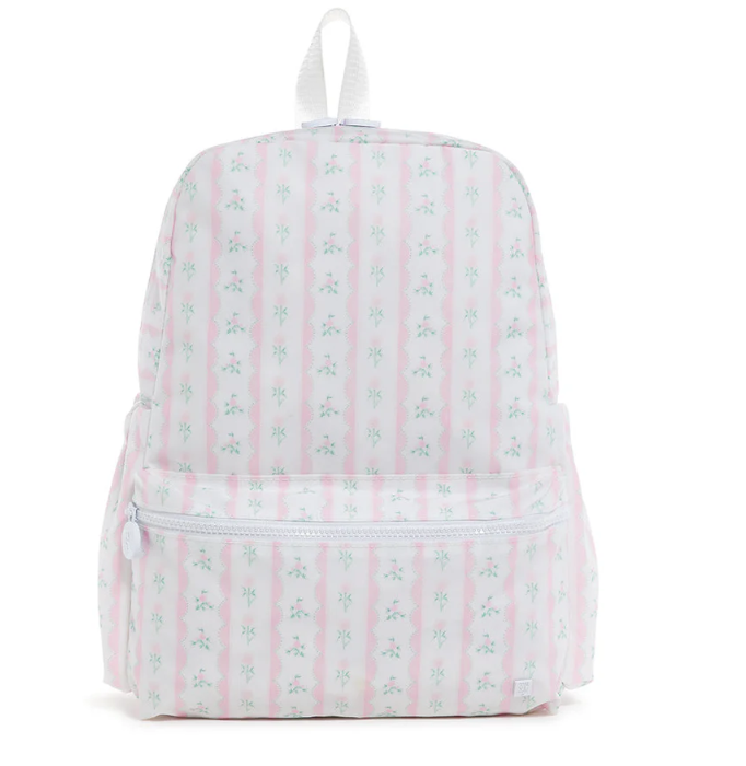 Backpacker- Pink Floral Ribbon