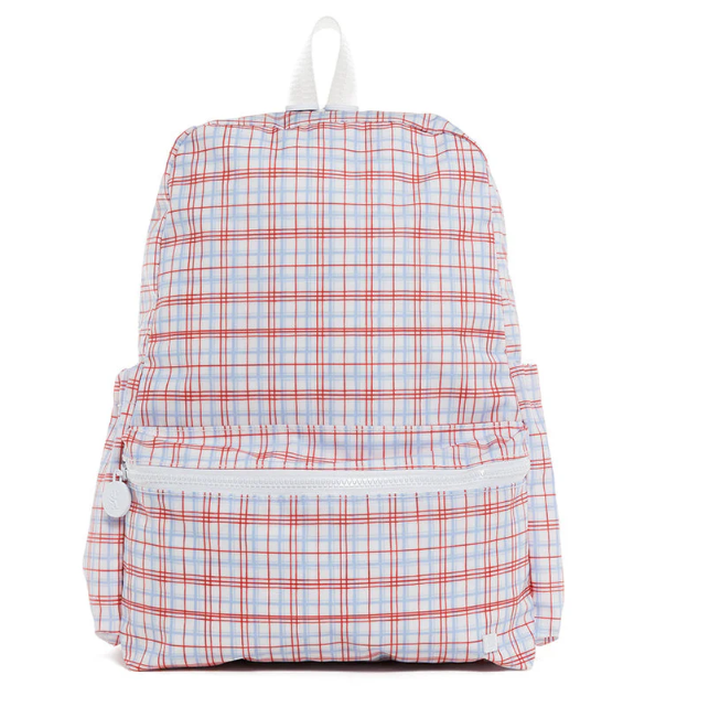TRVL Backpacker- Classic Plaid Red