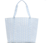Jumbo Tote-Ribbon Floral Blue