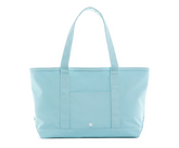 Coated Canvas Tote- Lake Blue