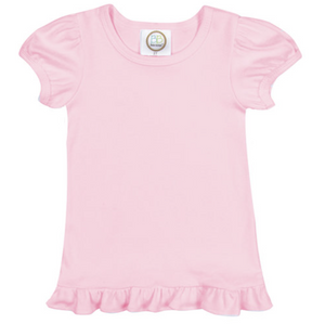 Girl's Ruffle Short Sleeve T-Shirt