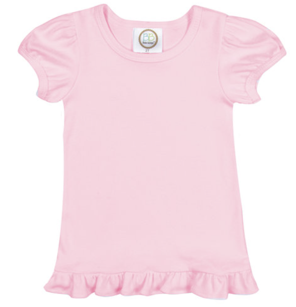 Girl's Ruffle Short Sleeve T-Shirt