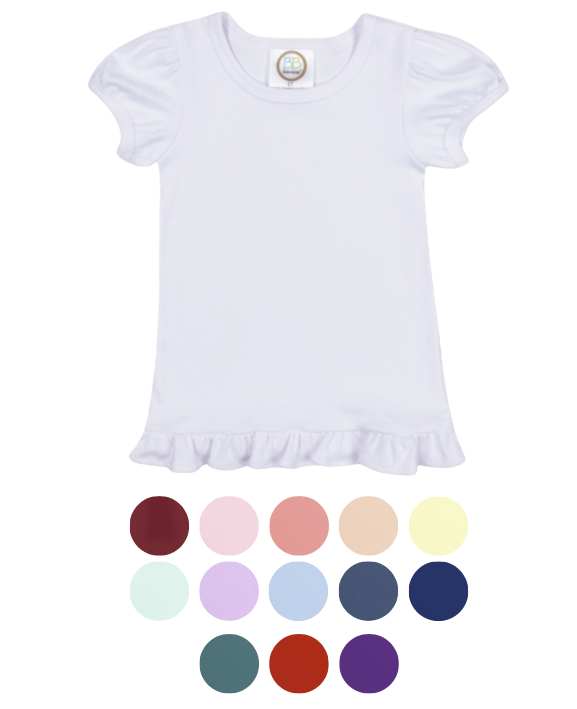 Girl's Ruffle Short Sleeve T-Shirt