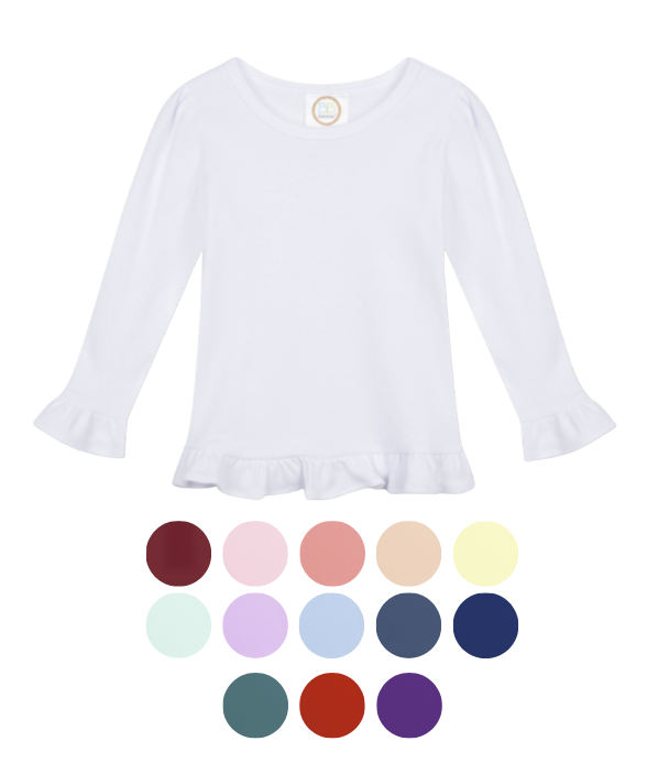 Girl's Ruffle Long Sleeve Tshirt