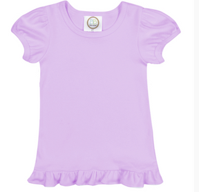 Girl's Heart Font Ruffle T-Shirt
