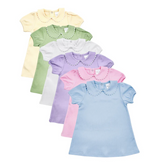 Scallop Short Sleeve Collar Dress