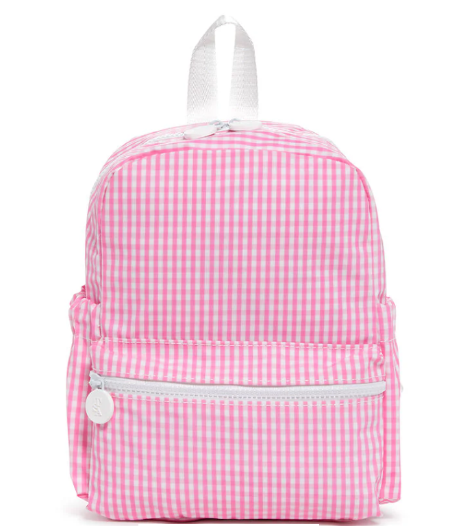 TRVL Mini Backer- Gingham Pink