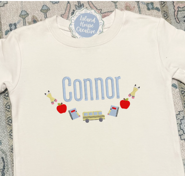 Boy's Back To School Bus Frame T-Shirt