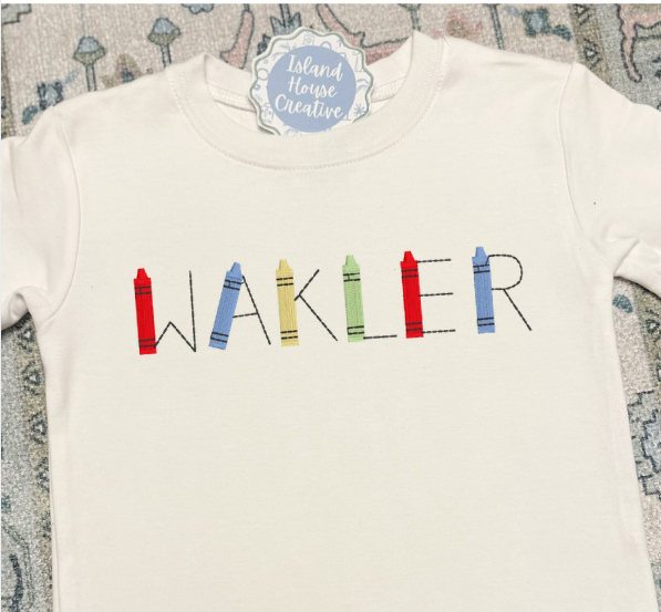 Boy's Crayon Name T-Shirt