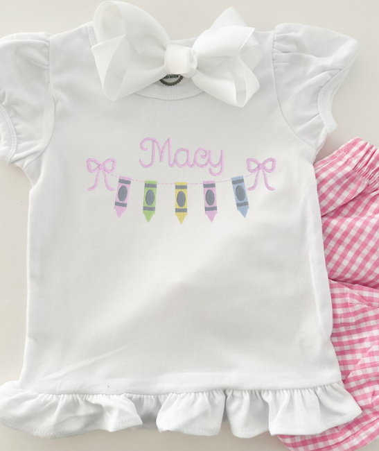 Girl's Crayon Bunting
