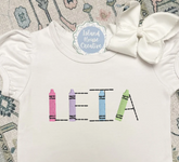 Girl's Crayon Letters