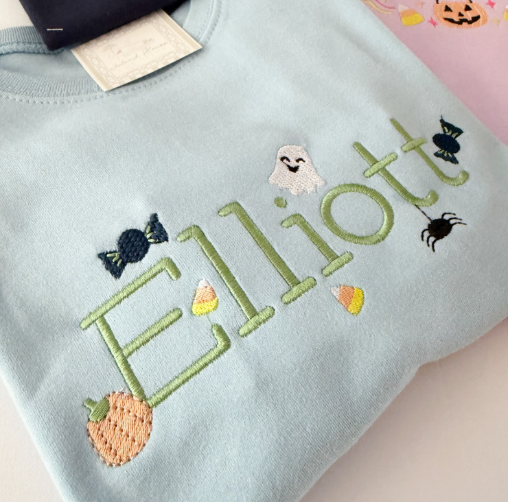 Boy's Mini Halloween Name Shirt