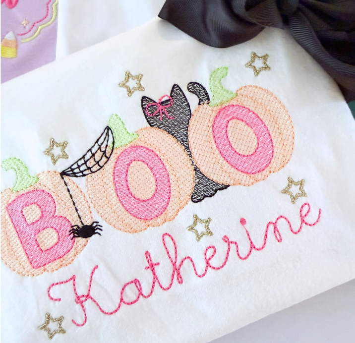 Girl’s Metallic Star Boo Shirt