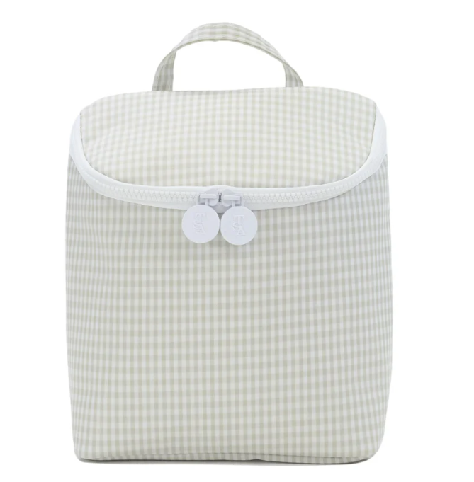 TRVL Take Away Lunch Box- Gingham Pearl Grey