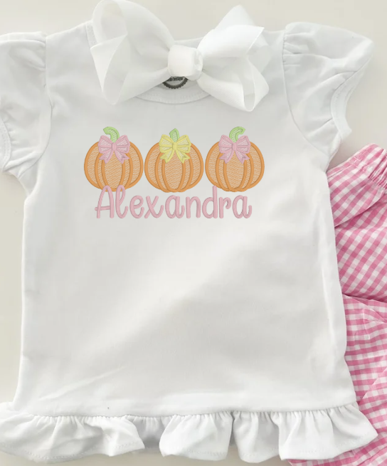 Girl's Pumpkin Trio
