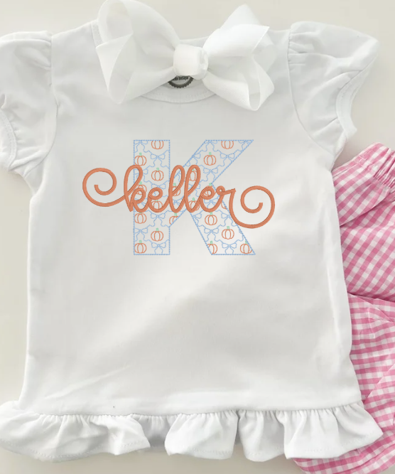 Girl's Pumpkin Letter