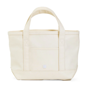 Coated Canvas Tote-Neutral