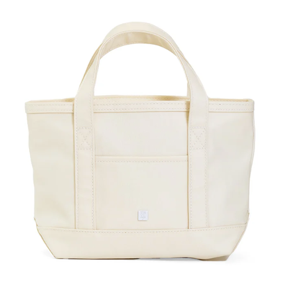 Coated Canvas Tote-Neutral