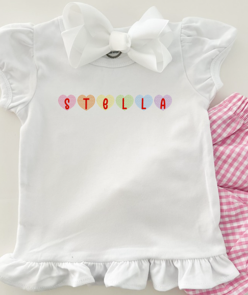 Girl's Rainbow Candy Hearts