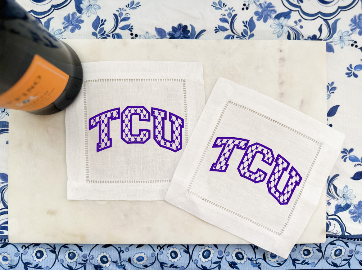 TCU Linen Cocktail Napkins