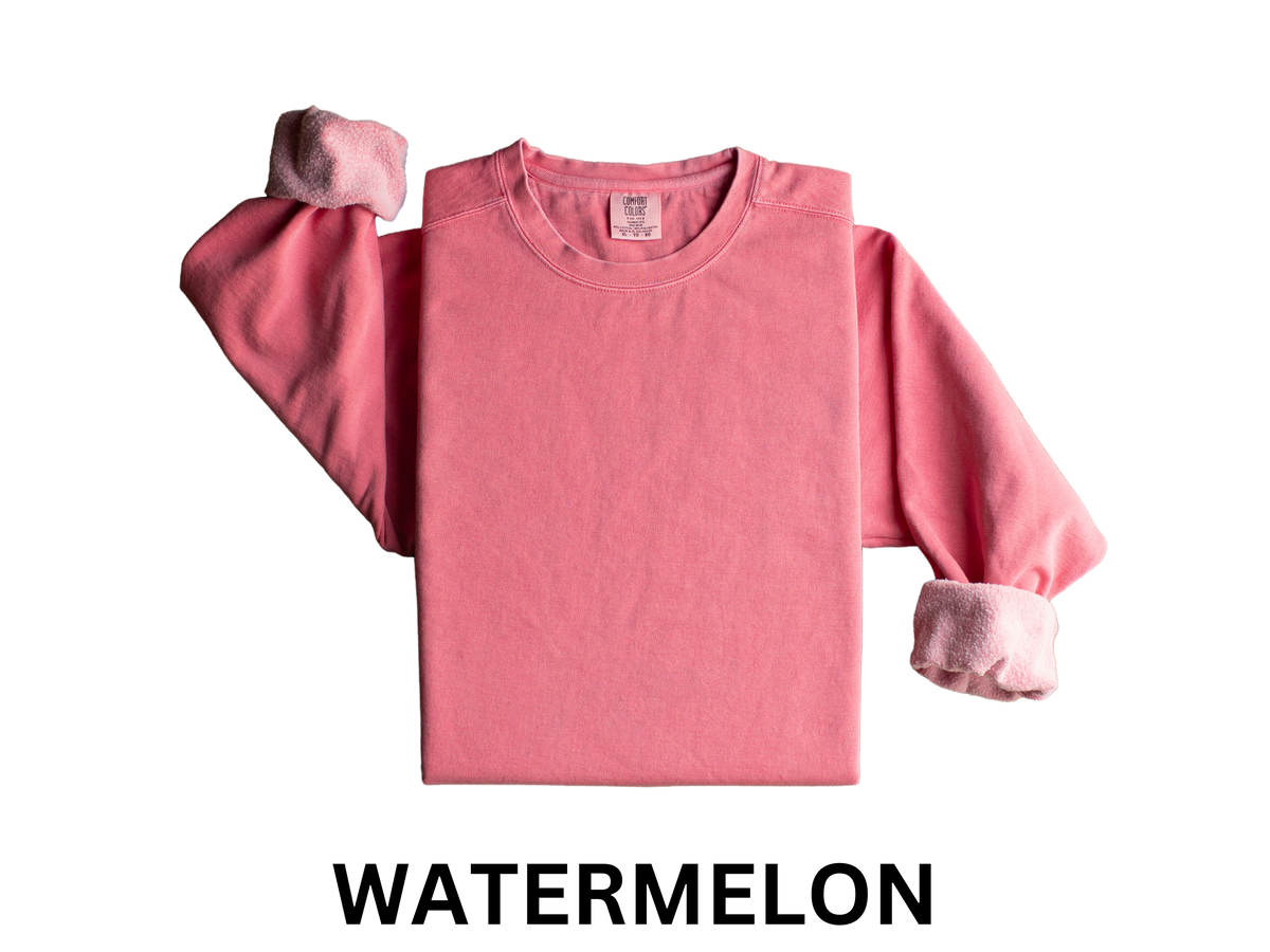 Keepsake Applique Comfort Colors Crewneck Sweatshirt