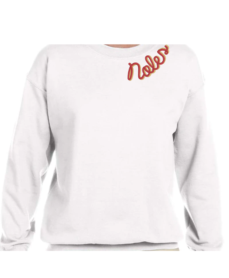 Custom Adult Collegiate Crewneck Sweatshirt