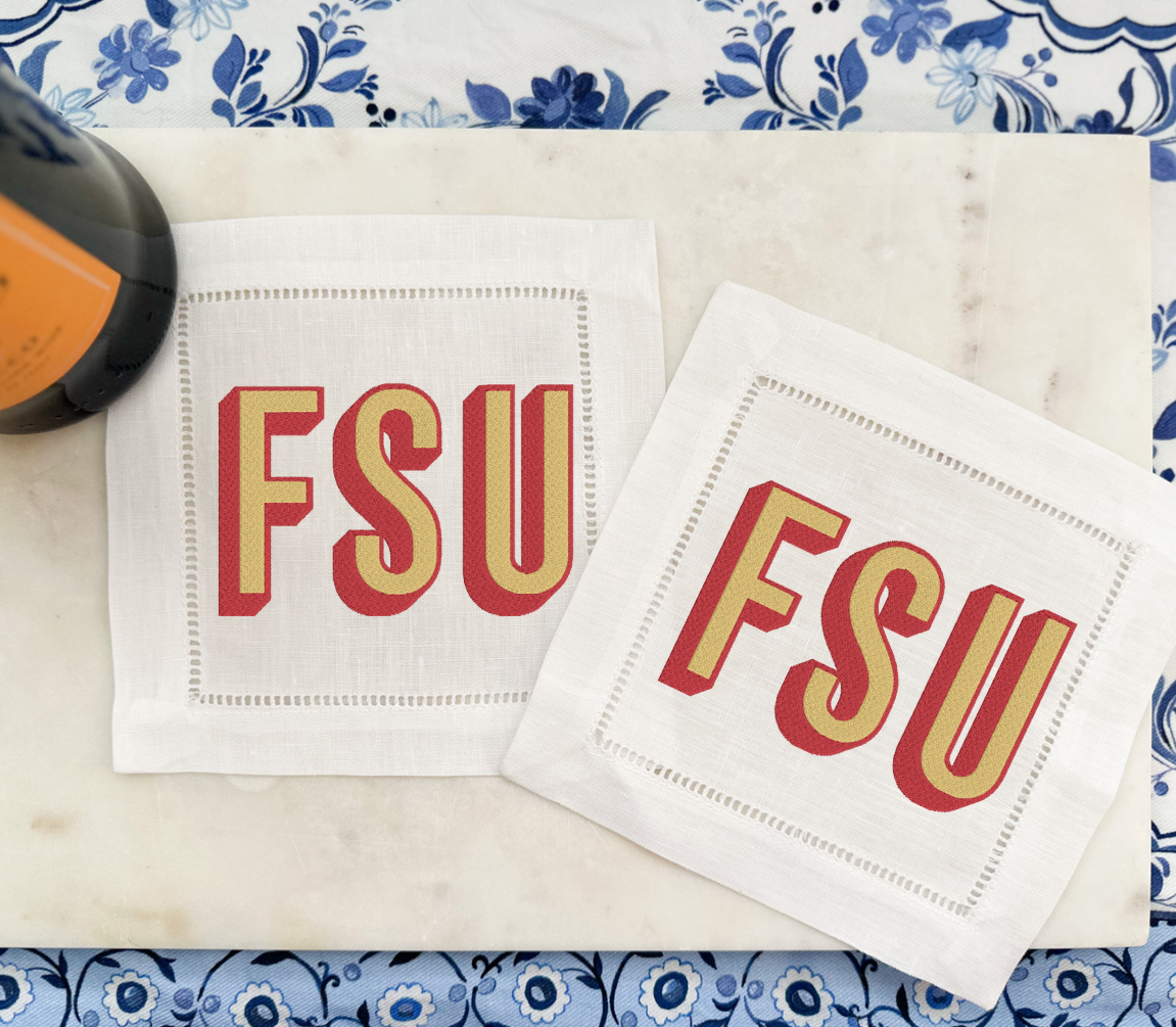 Bold Font Collegiate Cocktail Napkins