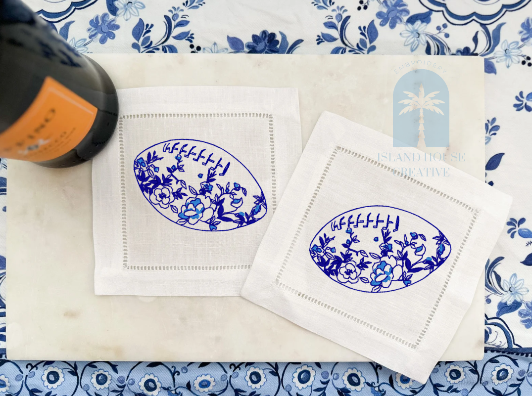 Chinoiserie Football Cocktail Napkins