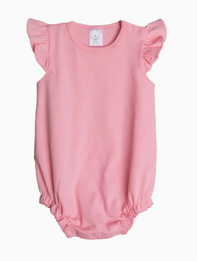 Baby Girl's Flutter Sleeve Bubble (Multiple Colors)