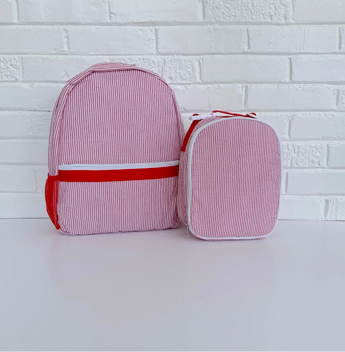 Seersucker Backpack (Multiple Colors and Sizes)