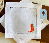 Holly Christmas Boot Cocktail Napkins