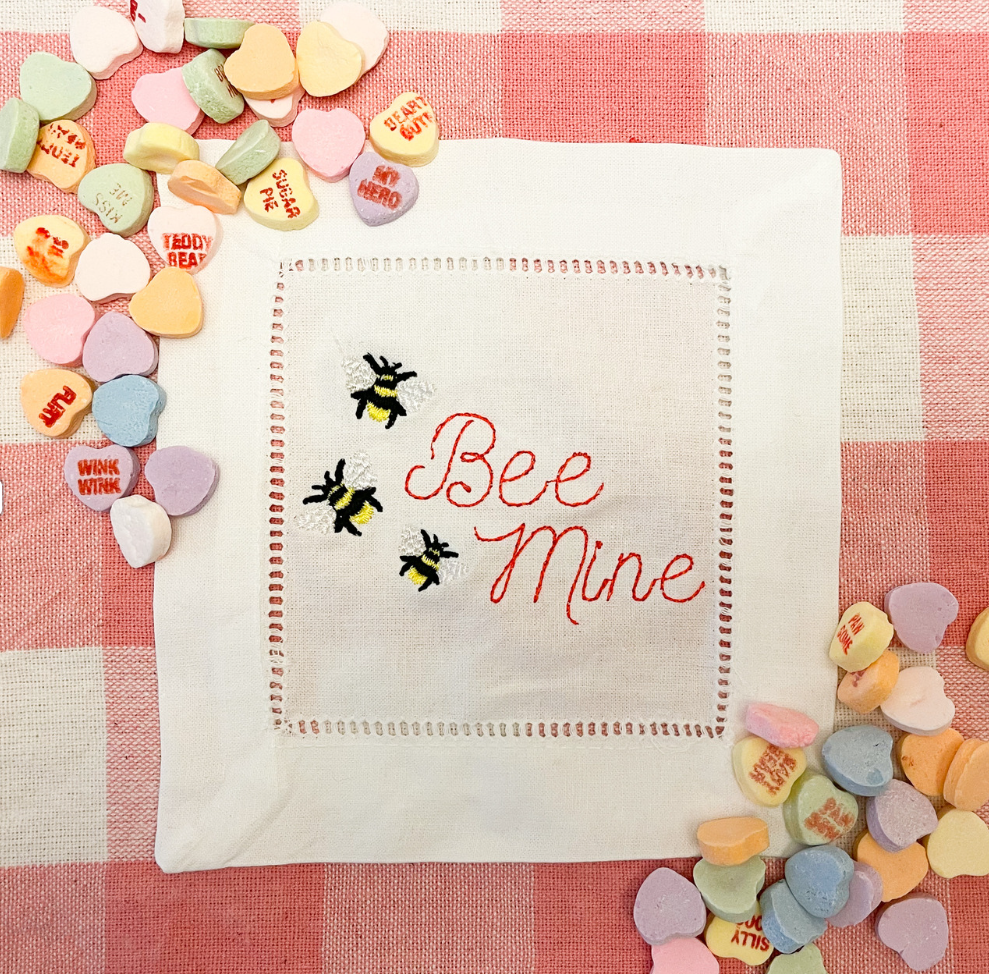 Bee Mine Valentine's Day Cocktail Napkins