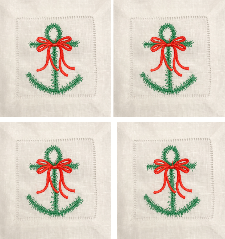 Christmas Anchor Cocktail Napkins