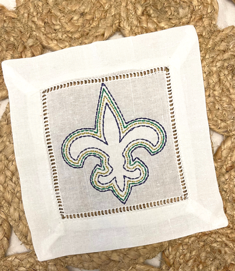 Fleur-De-Lis Cocktail Napkins