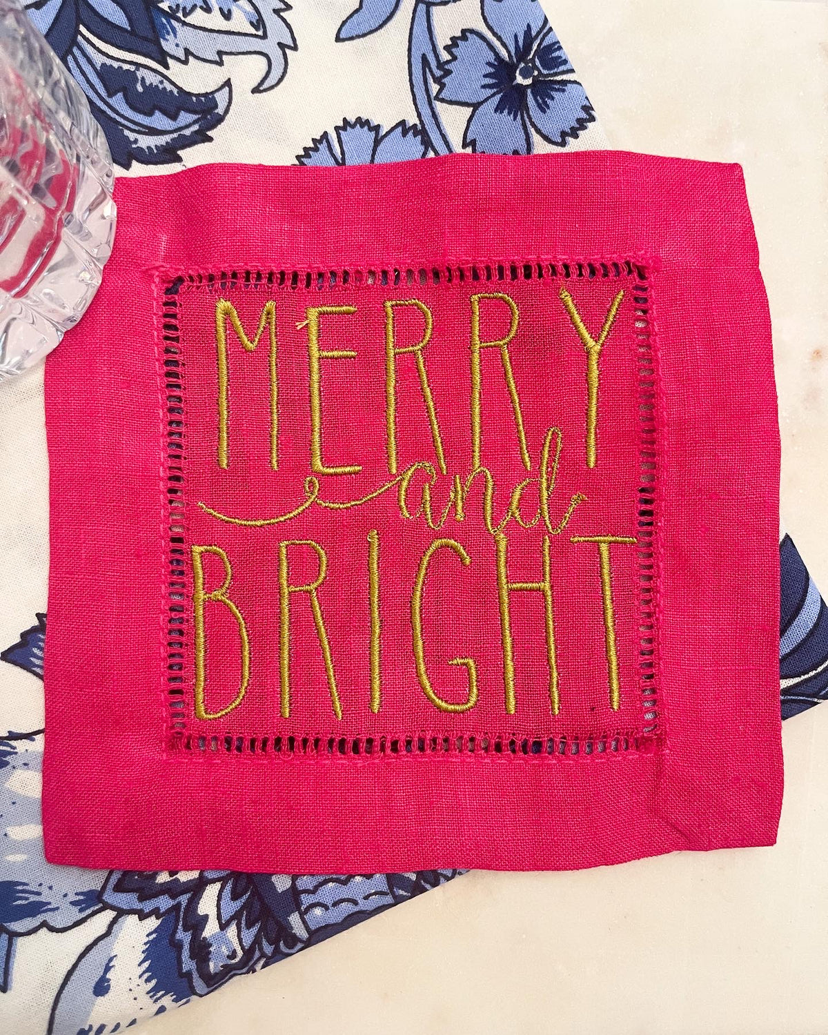 Merry and Bright Cocktail Napkin