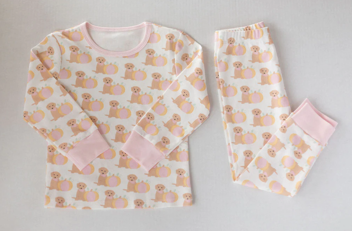 Puppy Fall Organic Cotton Pajamas