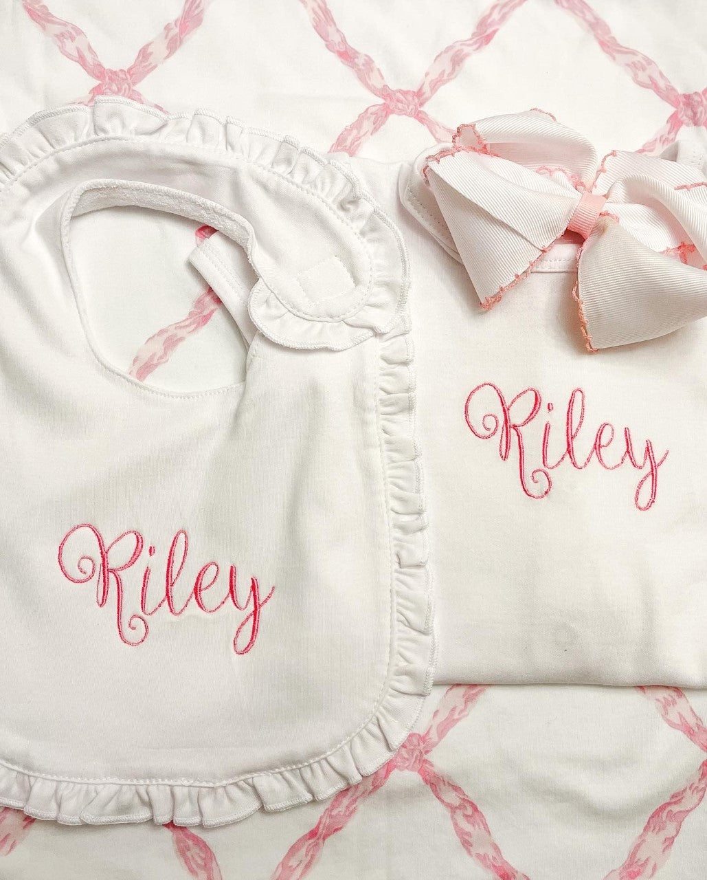 Baby Girl Custom Onesie & Bib