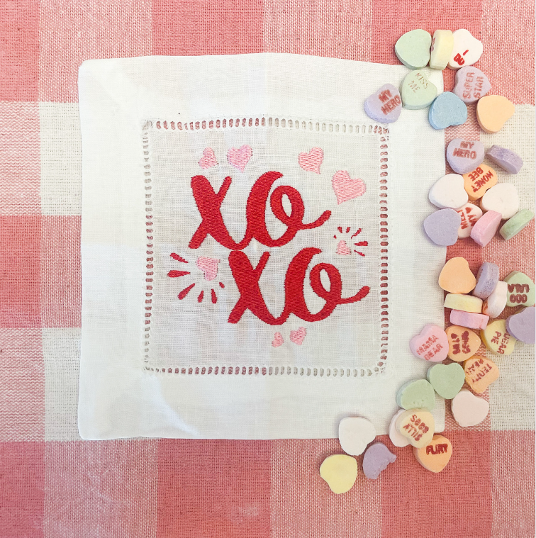 XOXO Valentine's Day Cocktail Napkin Set